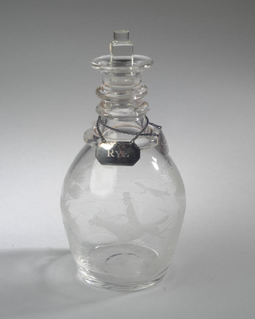 Early Blown, Etched Glass Decanter (1 of 4)