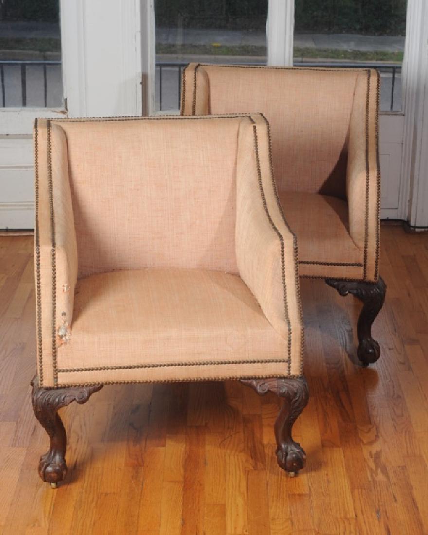Pair of Chippendale Style Arm Chairs (1 of 4)