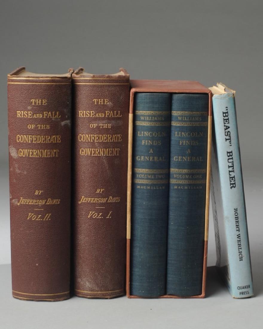 Lot of Books: Kenneth Williams "Lincoln Finds a General" in two volumes (The Macmillan Co. New York 1949), Robert Werlich "Beast Butler" (Quaker Press Washington DC 1962), Jefferson Davis "The Rise and Fall of the 