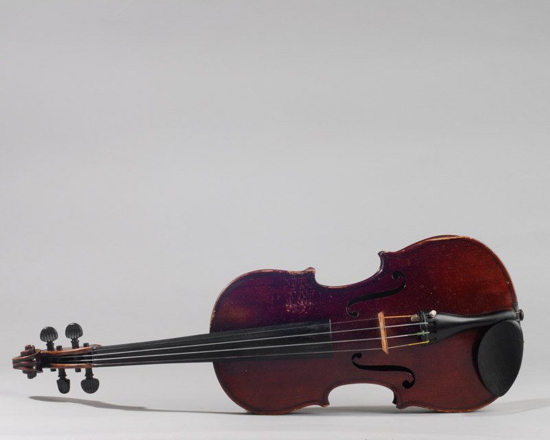 19th C. Violin, Possibly H.C. Silvestre: H. C. Sivestre label to interior with date of 1853(?), Lyon, some scuffs, being sold together with two bows, one bow marked "Sivori", one bow unmarked, in carrying case, together with programs indicat