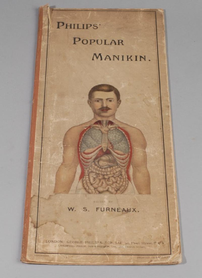 "Philips' Popular Mannikin" Book: Philips' Popular Mannikin or model of the human body, is an illustrated representation edited by William Furneaux, printed in London. Provenance: From a private Central Virginia collection belonging t