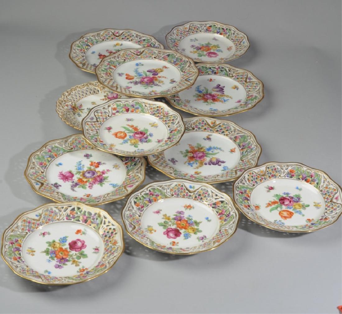 Lot of Bavarian Floral Form Plates (1 of 5)