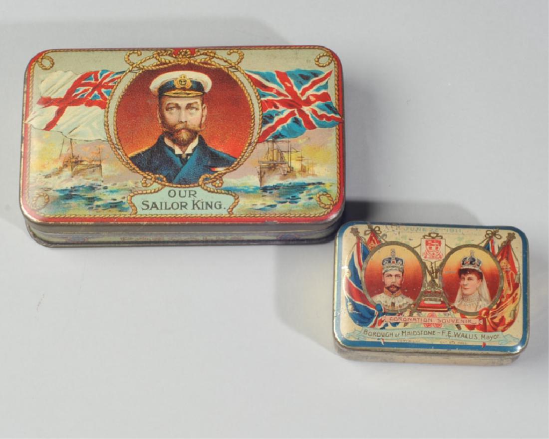 Two English Royalty Advertising Tin Boxes (1 of 3)