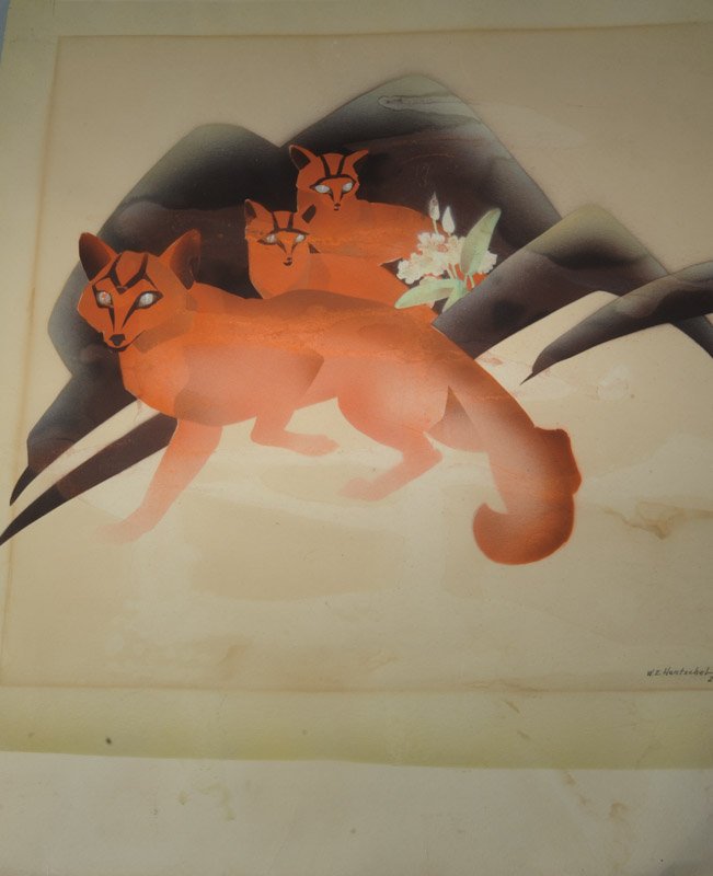 William Hentschel (1892-1962) Airbrushed Painting (1 of 3)