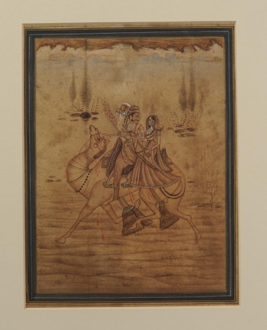 Indian Watercolor Mughal Painting on Paper (1 of 1)