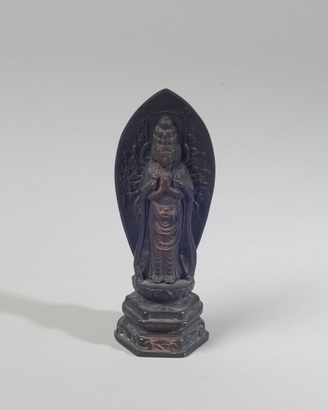 Chinese Antique Bronze Figure of Kwan Yin: H: approx. 7".