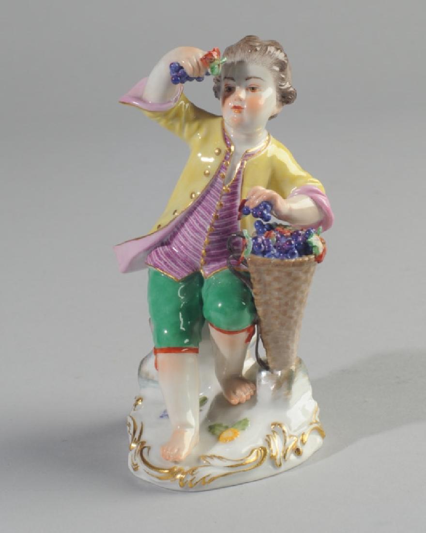 Meissen Figure of Boy with Grapes (1 of 4)