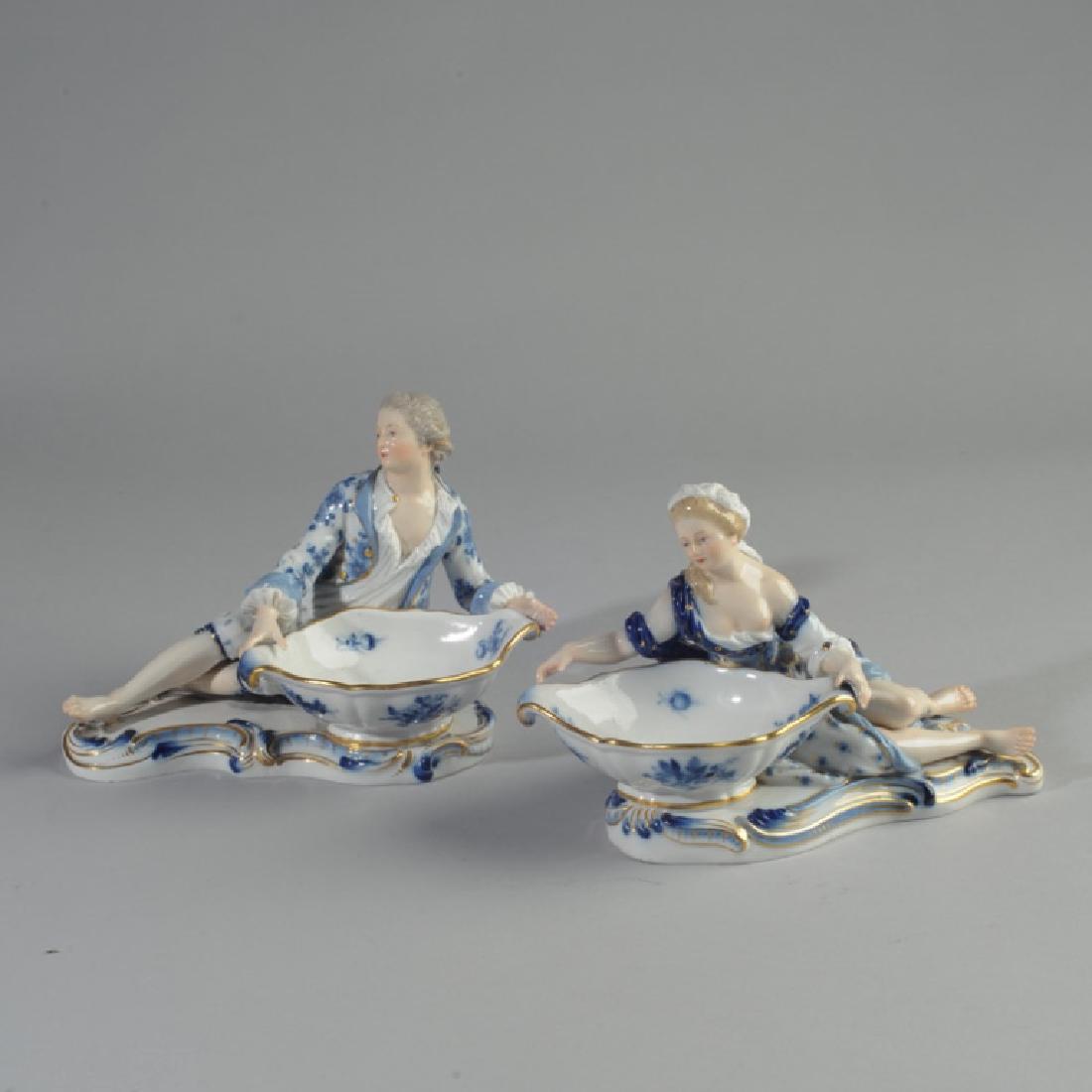 Pair of Meissen Sweetmeat Figural Dishes (1 of 8)