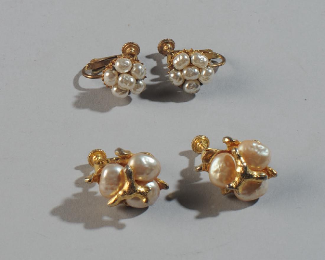 Les Bernard and Miriam Haskell Earrings: Les Bernard and Haskell Earrings.