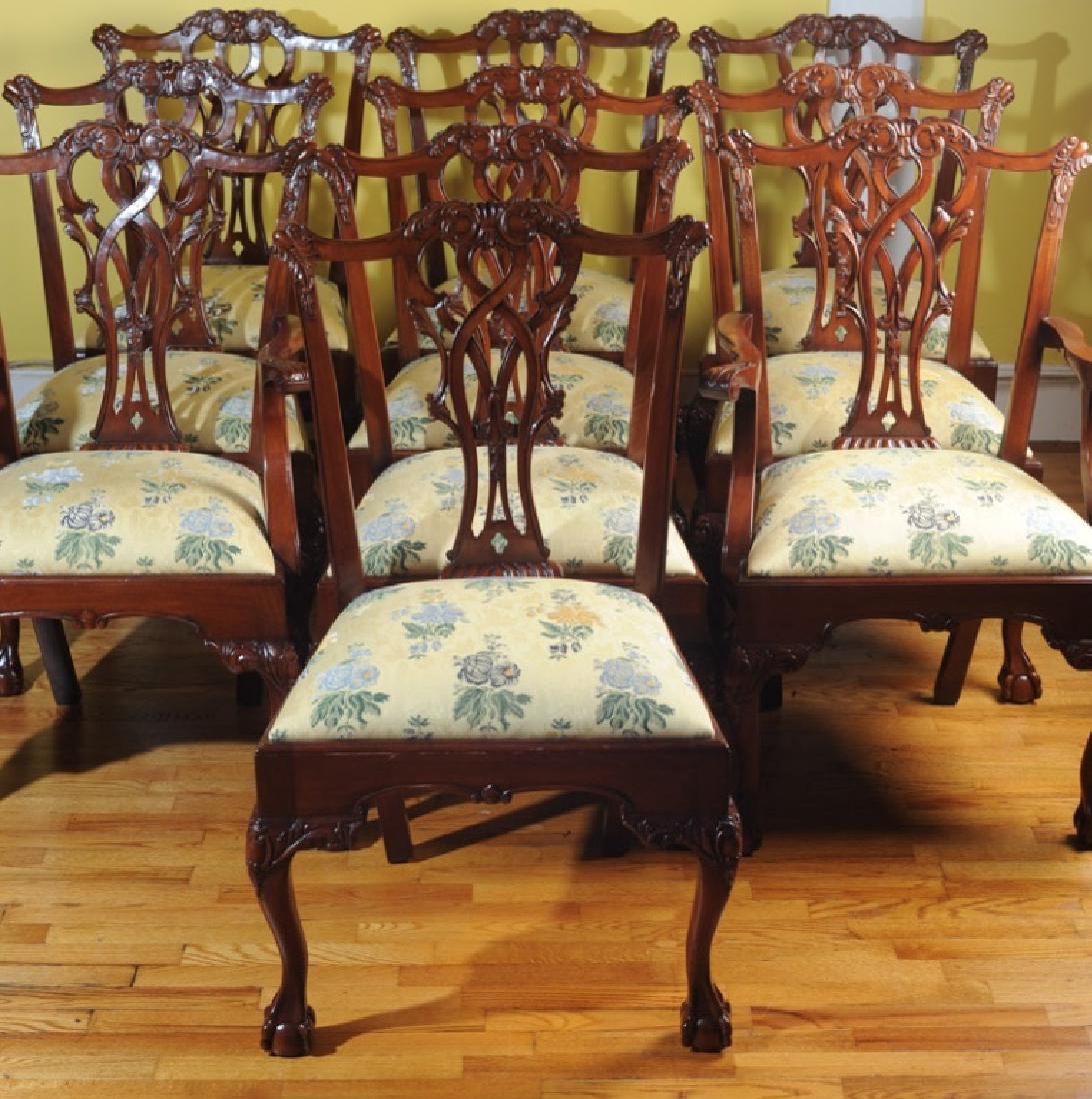 Set of 10 Georgian Style Mahogany Dining Chairs (1 of 5)