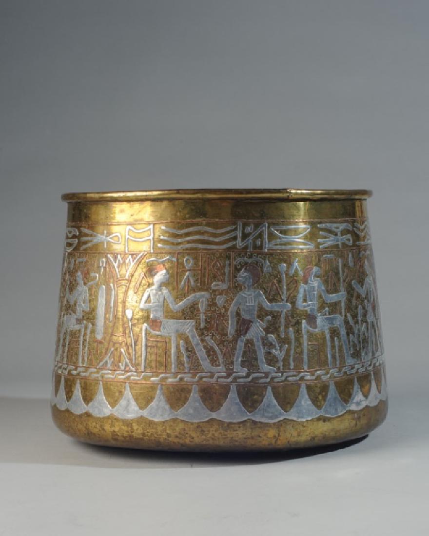 C. 1920s Cairoware Egyptian Revival Jardinere (1 of 4)