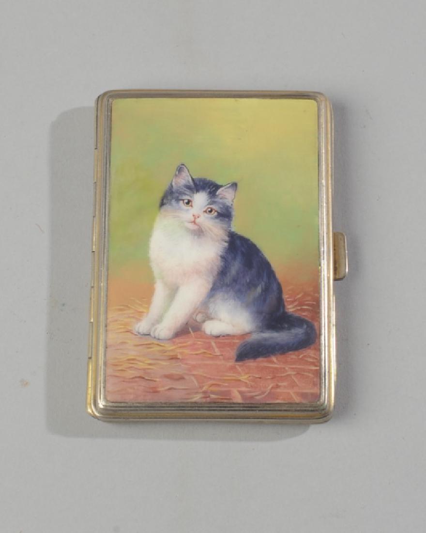 Vintage Enamel Cat Box (1 of 3)