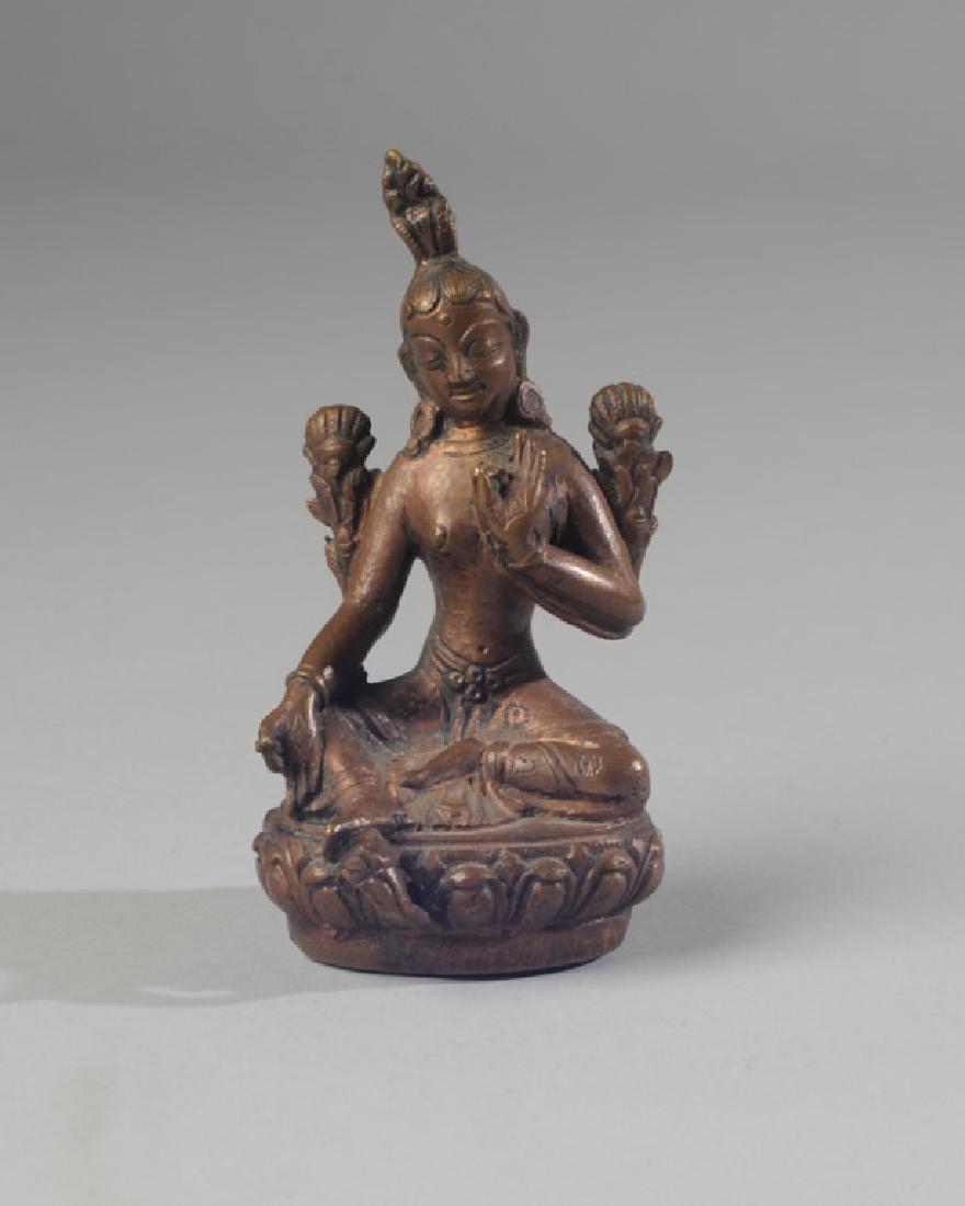 Tibetan Bronze Figure of Seated Tara (1 of 3)