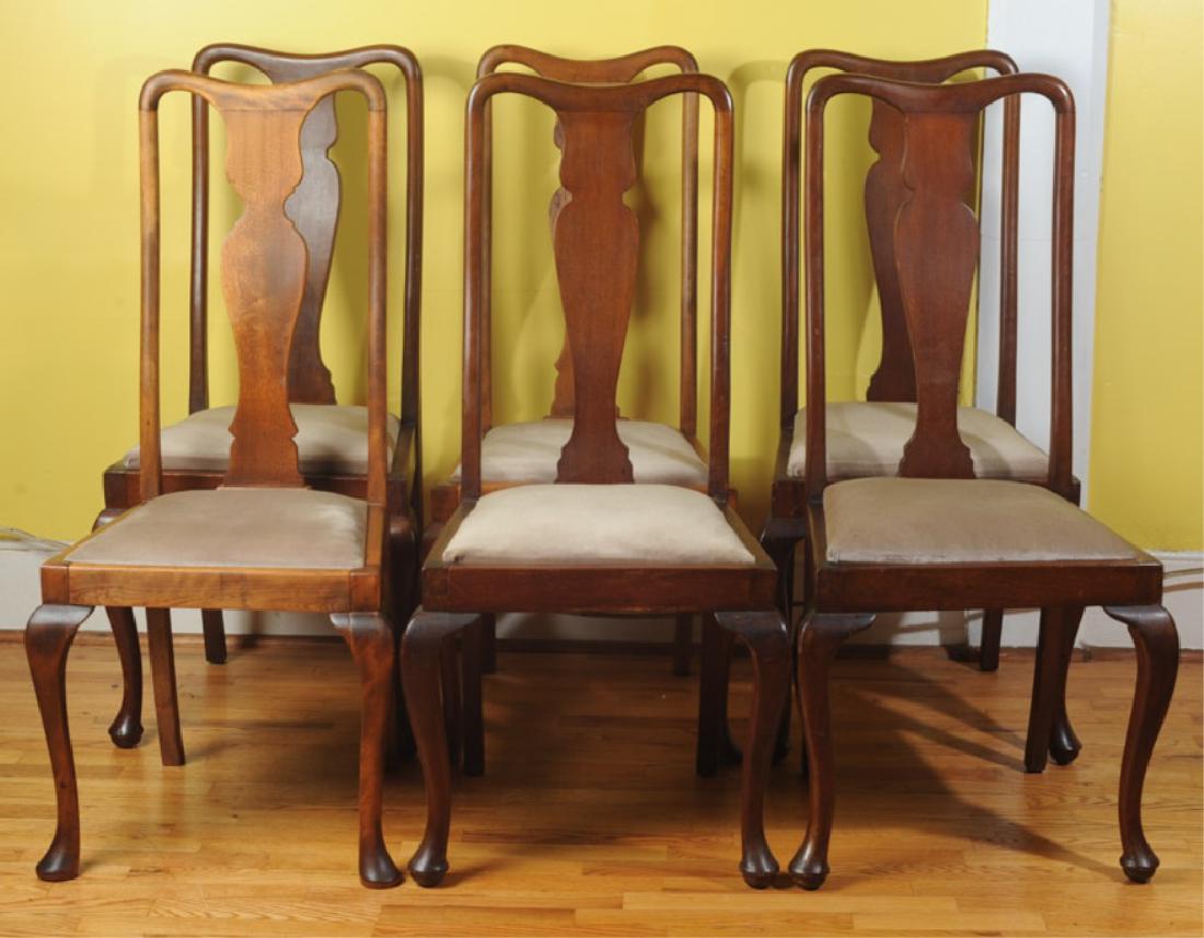 Set of Six Early Queen Anne Style Side Chairs (1 of 8)