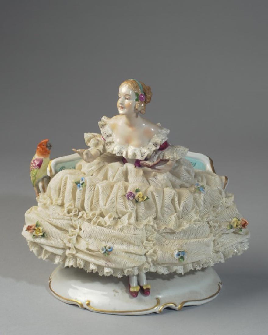 Dresden Unter Weiss Bach Rococco Lady w Parro (1 of 4)