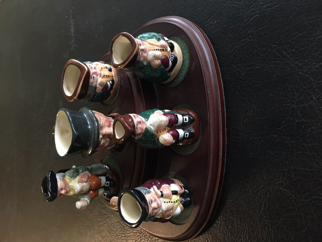 Six Royal Doulton Tiny Tobies with Stand (1 of 3)