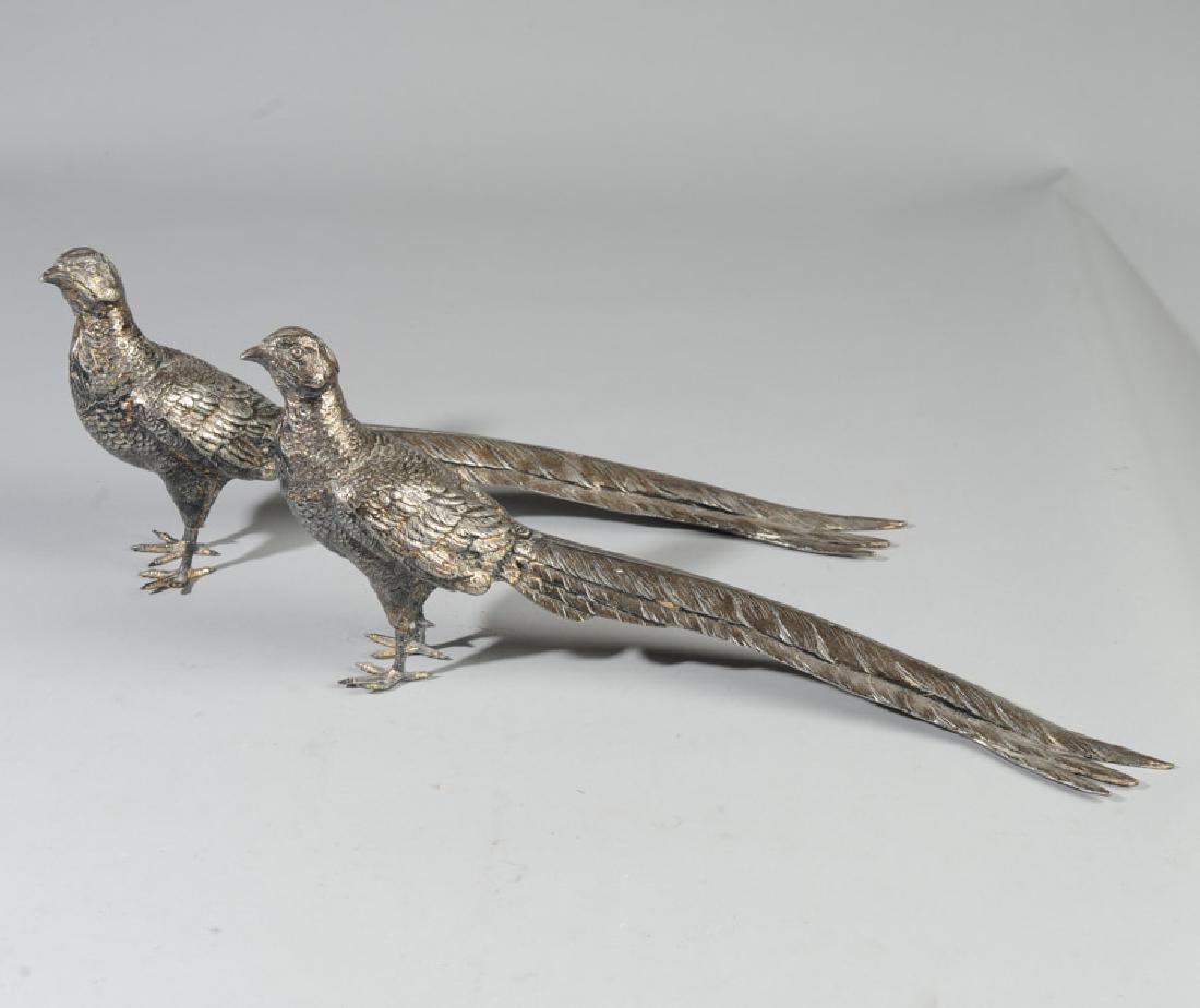 Pair of Weidlich Brothers Silverplate Pheasants (1 of 3)