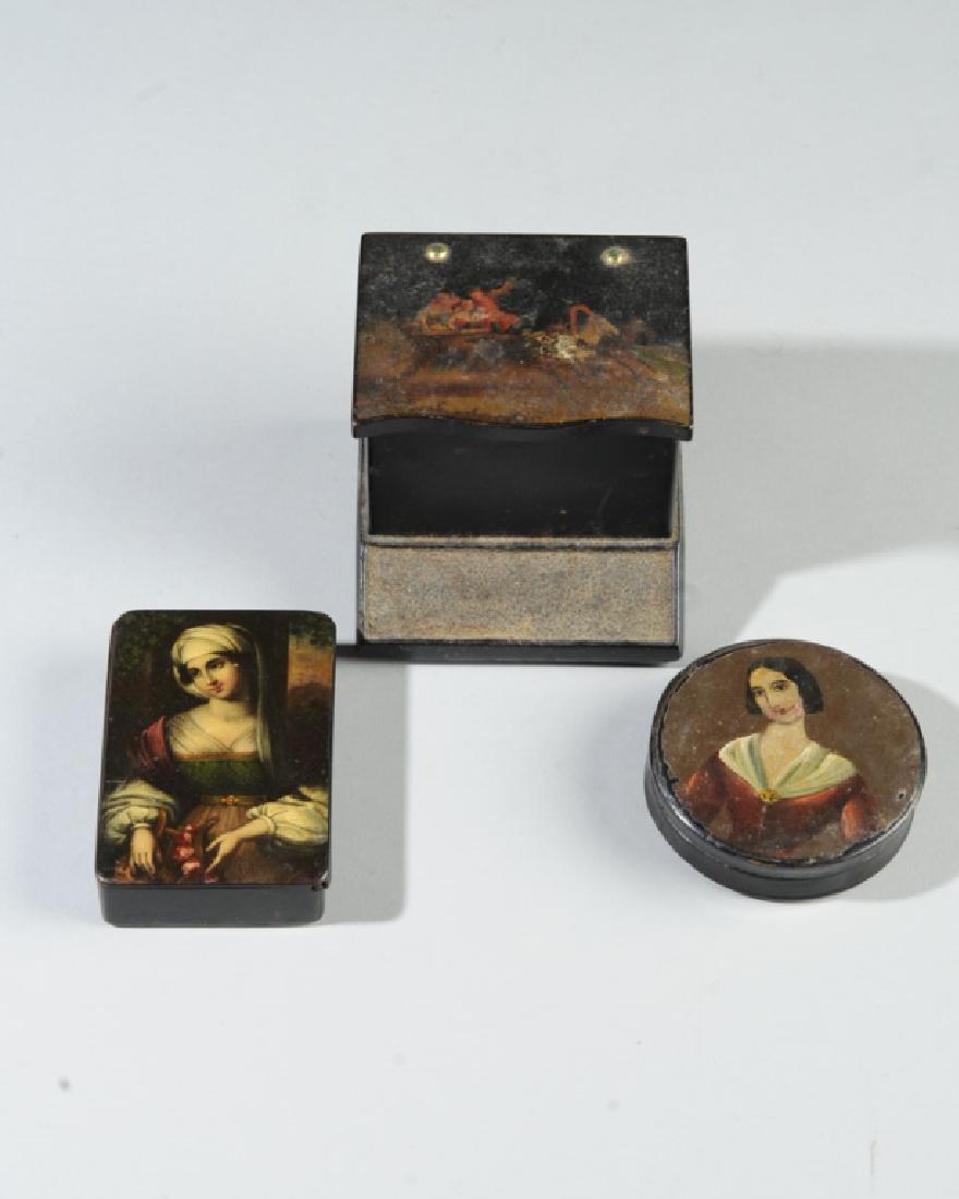 Russian Match Holder & Two Snuff Boxes (1 of 7)