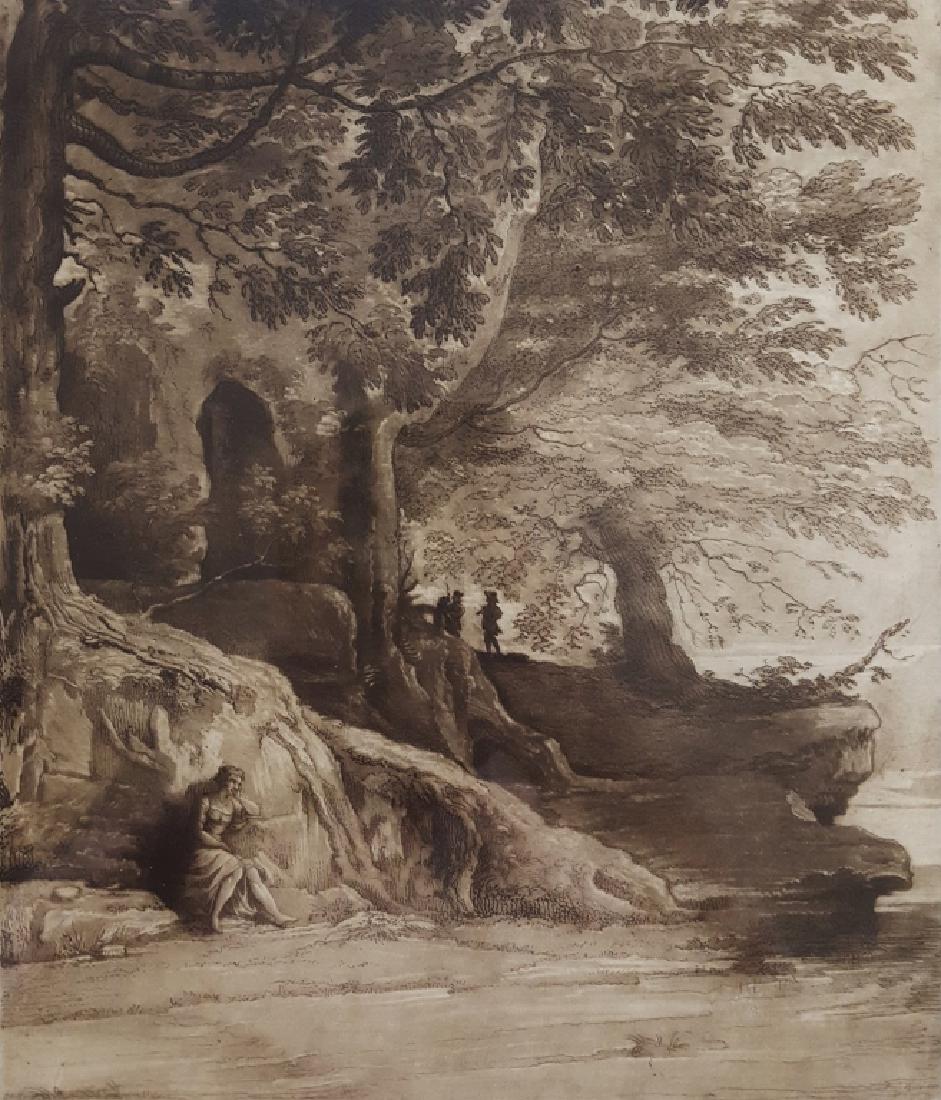 After Claude Lorrain "Liber Veritatis", 1802: An original copper plate Mezzotint-Engraving by English artist Richard Earlom (1743-1822) titled "Liber Veritatis", 1802. Liber Veritatis. Or, A Collection of Two Hundred Prints, After the Original De