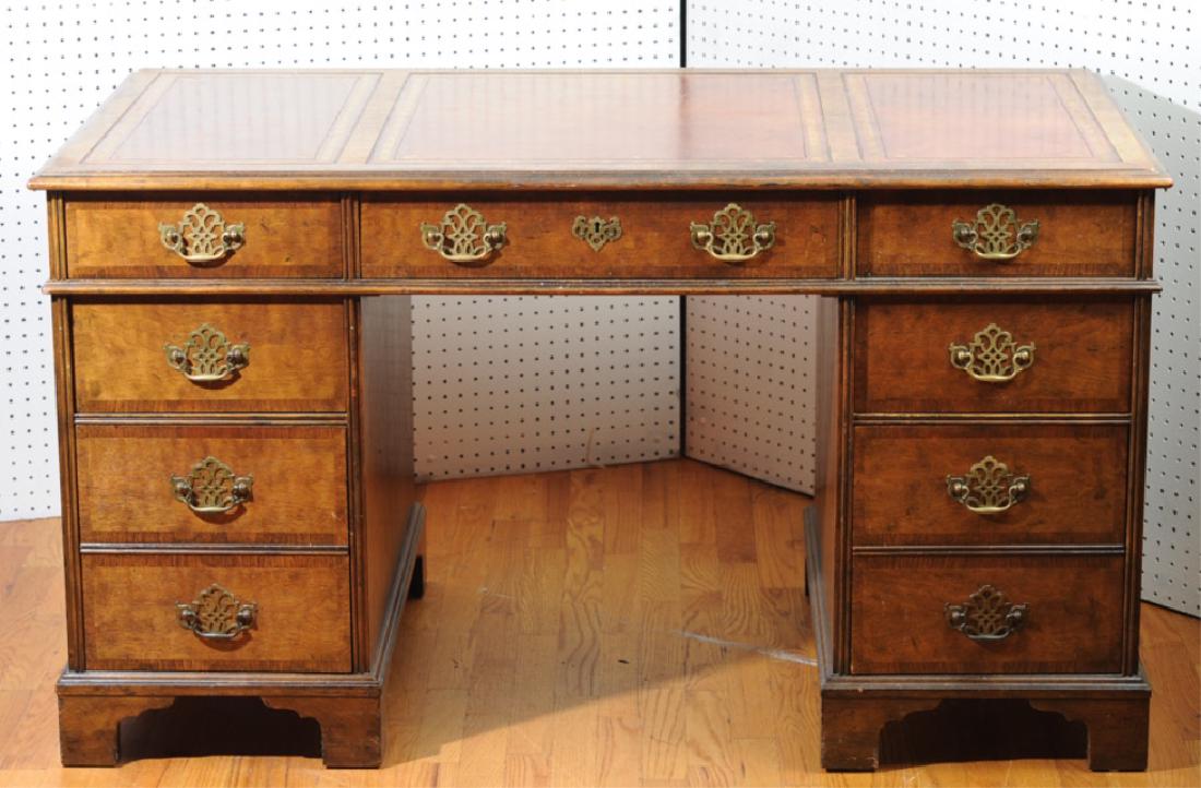 Vintage Baker Furniture Leather Top Desk