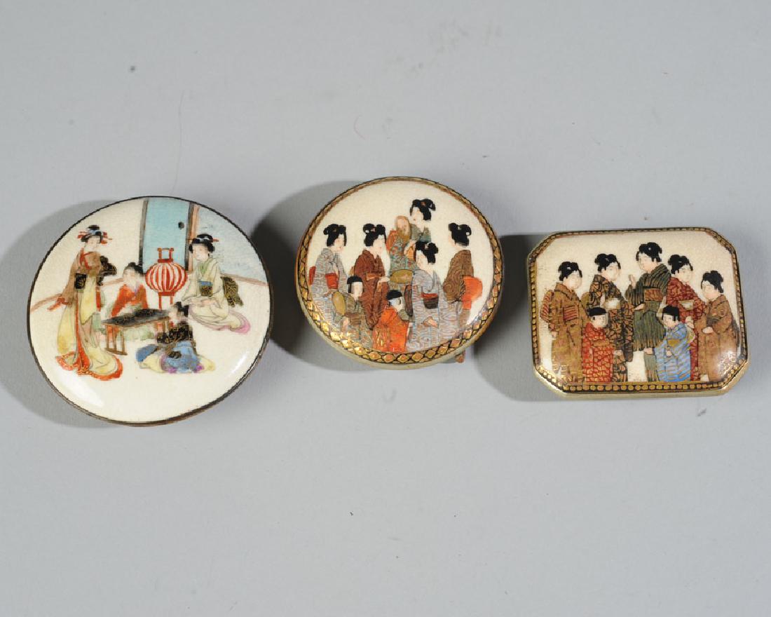 Three Japanese Satsuma Belt Buckles (1 of 5)