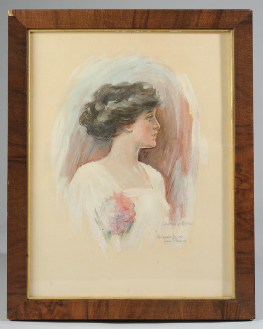 Original Edwardian Gouache Portrait of a Lady (1 of 4)