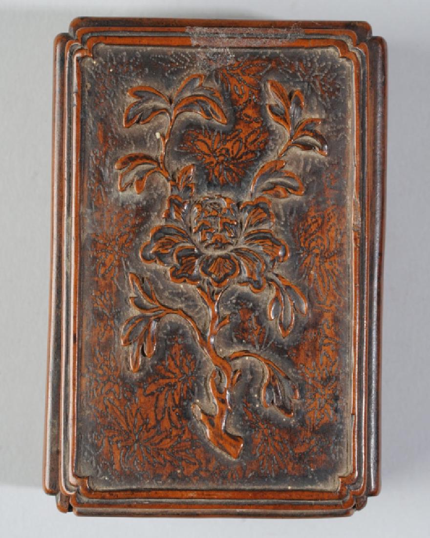 17th C. Chinese Carved Boxwood Scent or Snuff Box (1 of 11)