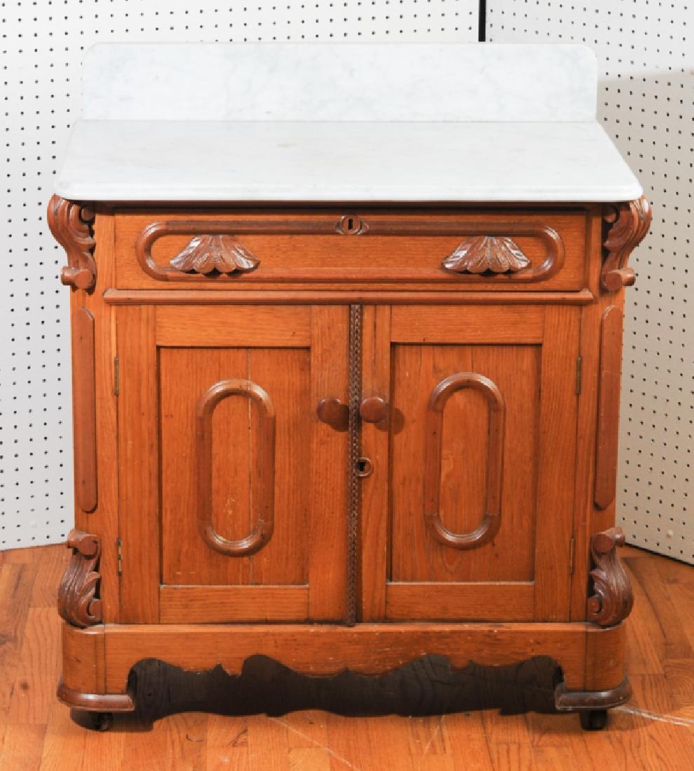 19th C. Marble Top Commode (1 of 4)