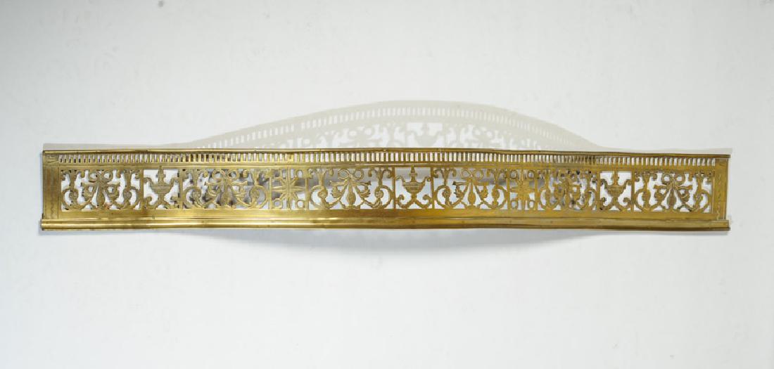 George III Serpentine Pierced Brass Fire Fender (1 of 4)
