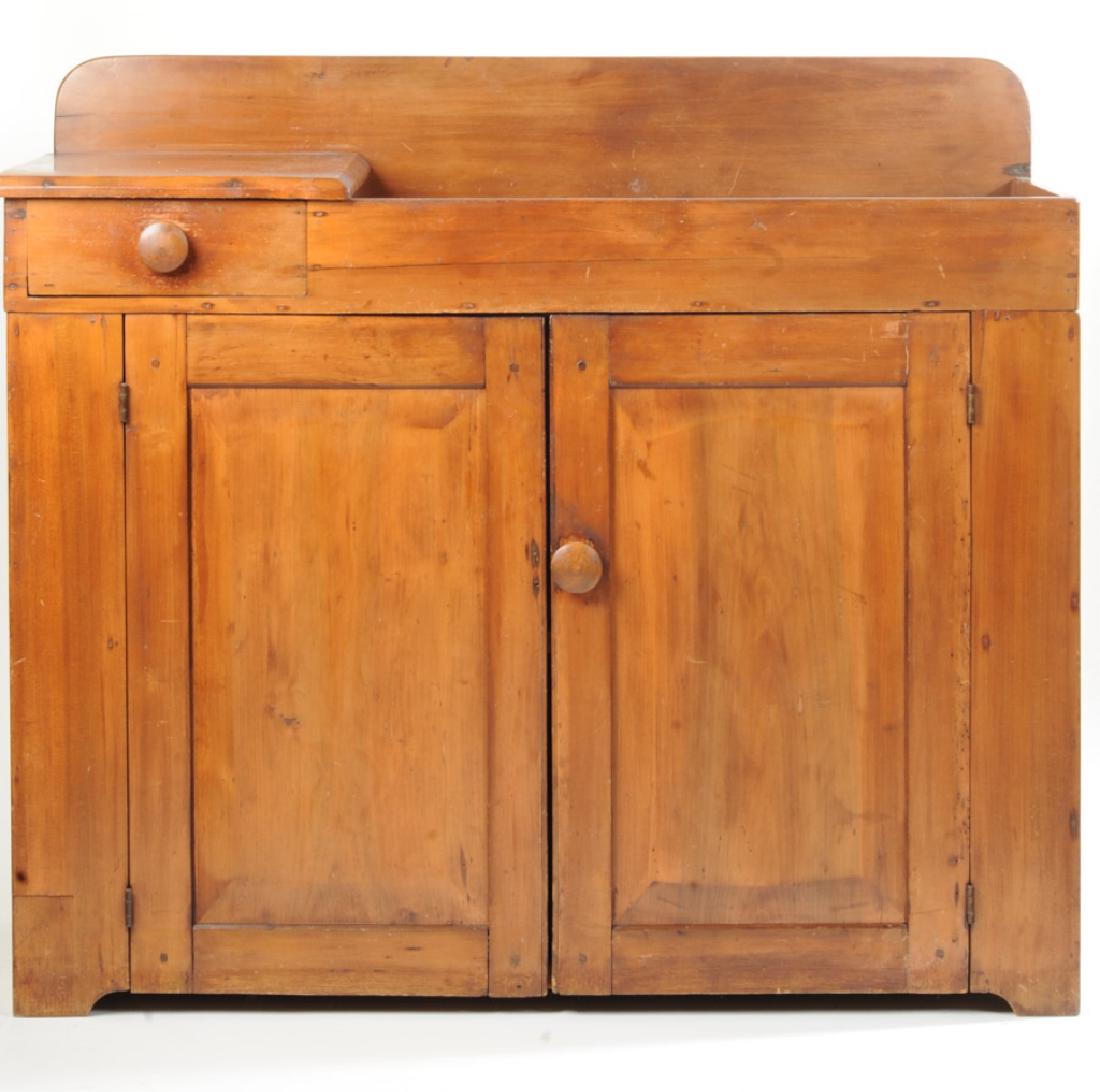 19th C. American Cherry & Pine Dry Sink (1 of 4)