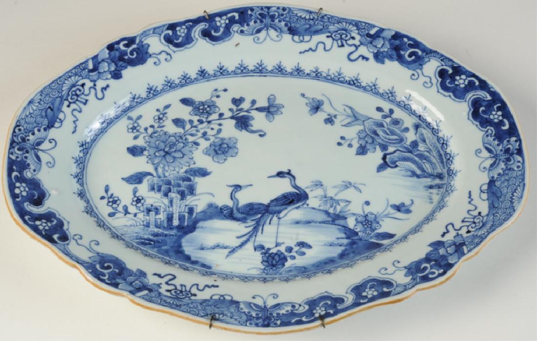 18th C. Chinese Export Blue & White Platter (1 of 5)