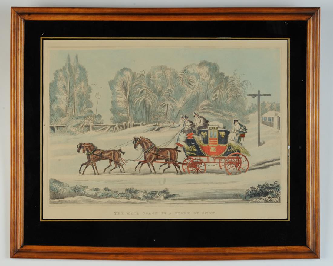 2 19th C. English Hand Colored Coaching Engravings (1 of 5)