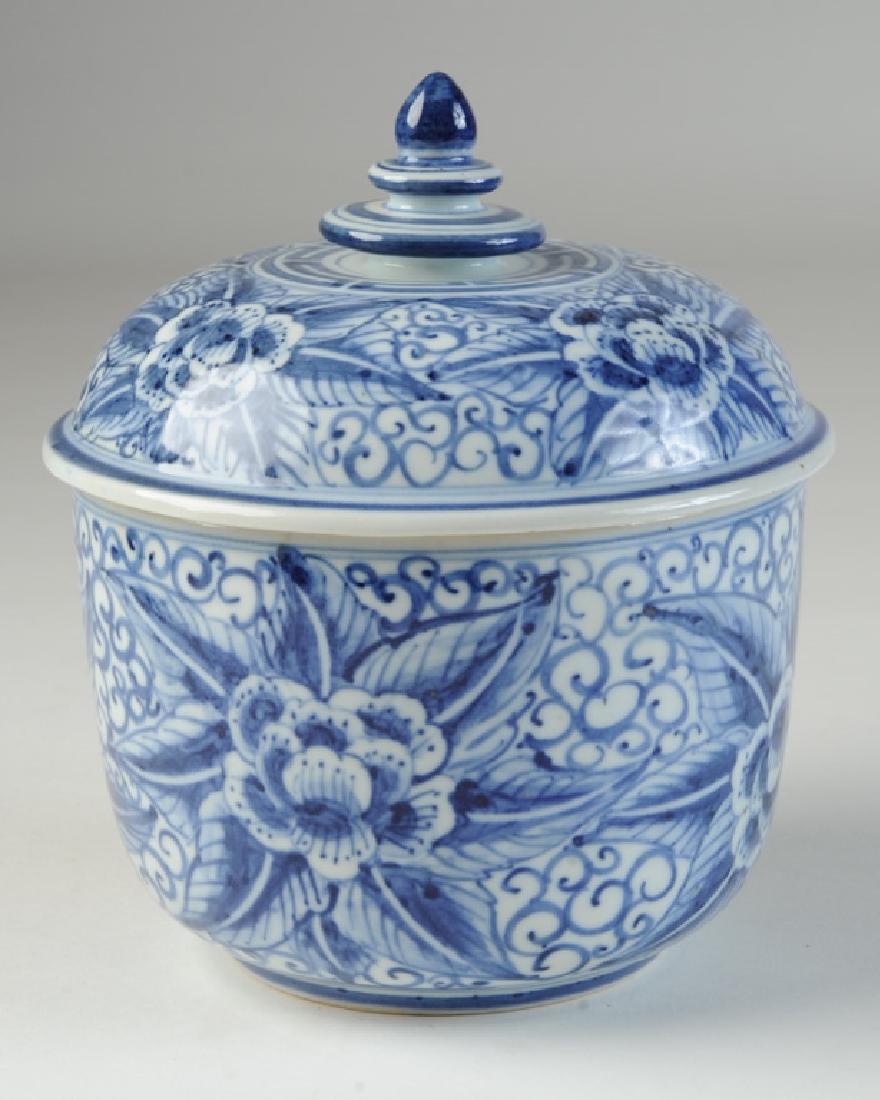 Chinese Blue & White Porcelain Kamcheng Jar (1 of 3)