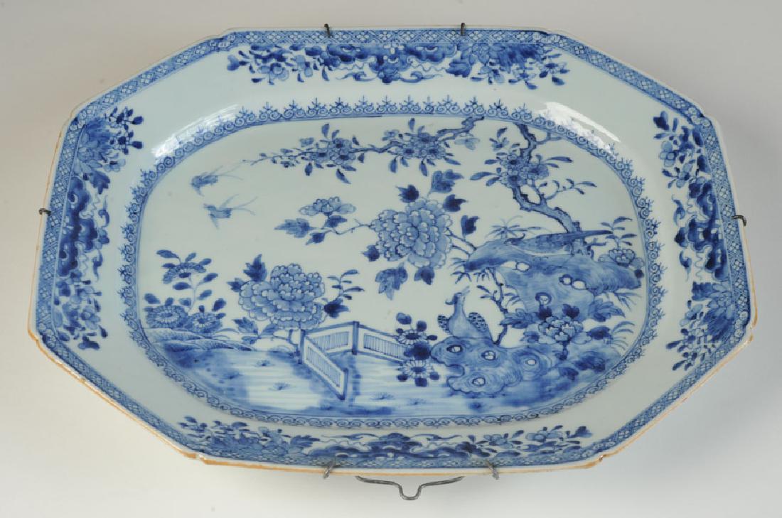18th C. Chinese Export Large Blue & White Platter (1 of 4)