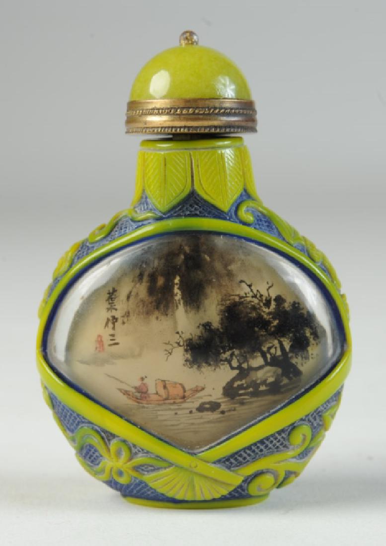 Inside Painted Landscape Overlay Snuff Bottle (1 of 5)