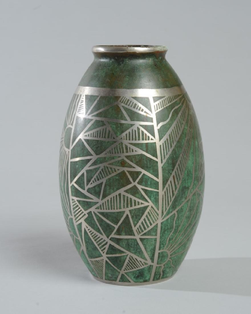 French Art Deco Dinanderie Evolution Vase (1 of 5)