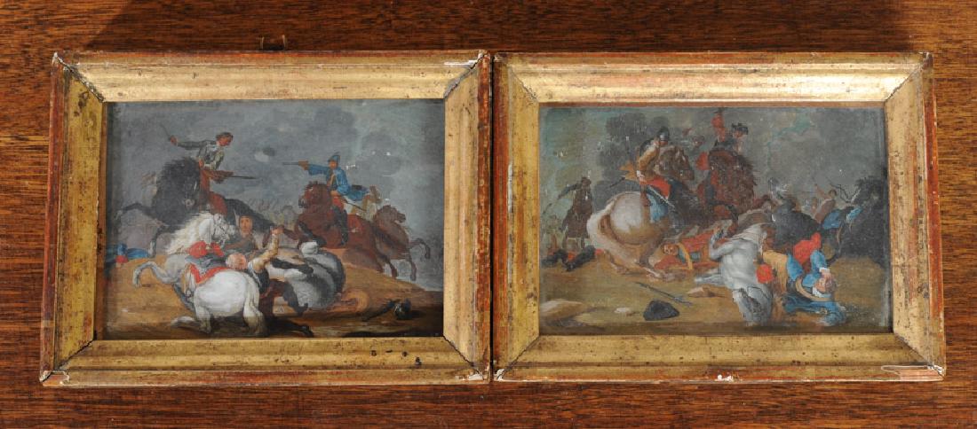2 Miniature 18th/19th C Military Paintings (1 of 4)