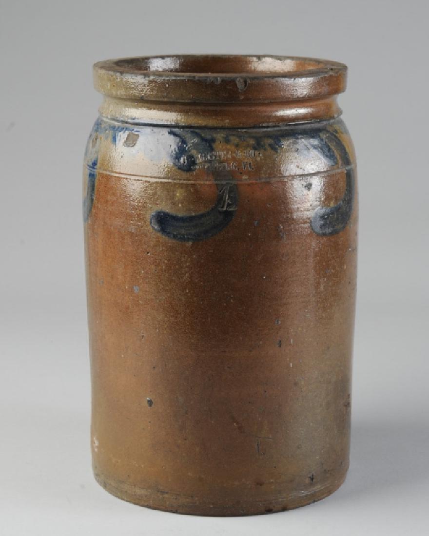 J. Keister & Co. Strasburg VA Stoneware Crock (1 of 5)