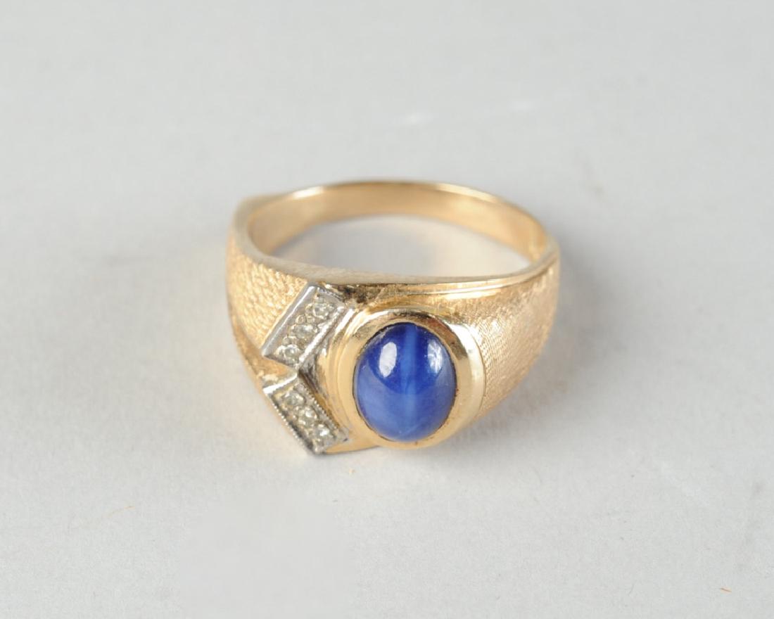 Man's 14k Gold & Star Sapphire Ring (1 of 2)