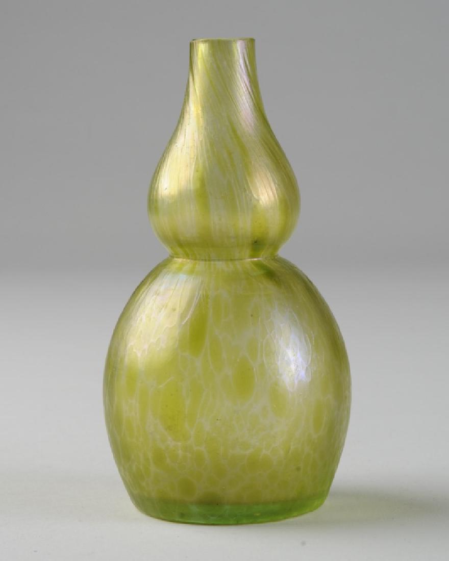 Loetz (attrib.) Double Gourd Ozone Cisele Vase (1 of 3)