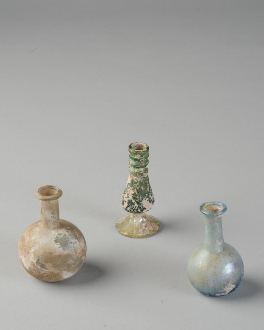 3 Roman Glass Unguentaria (1 of 4)