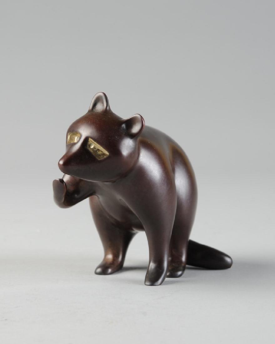 Loet Vanderveen (1921â€“2015) Bronze Raccoon (1 of 3)