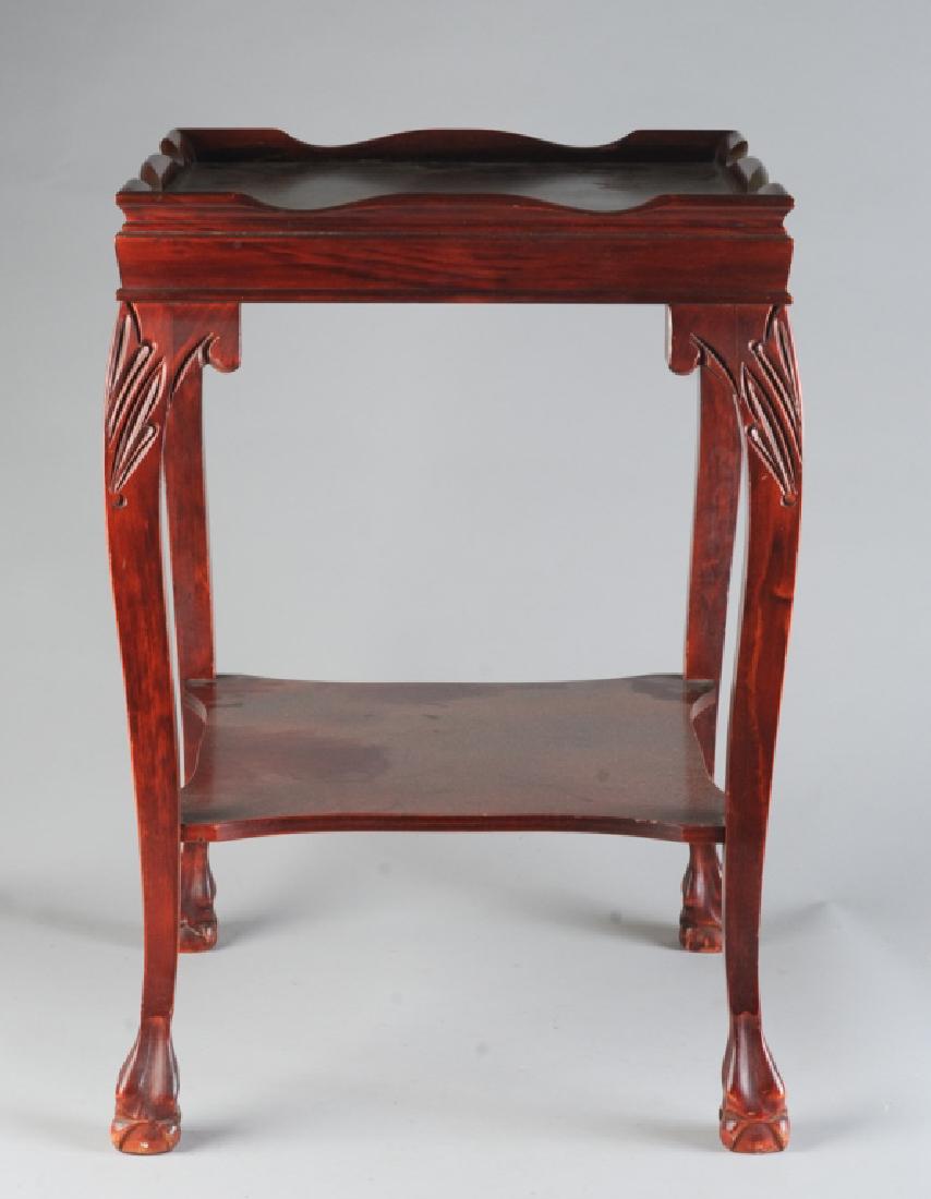 20th C. Chippendale Style Tiered Side Table (1 of 2)