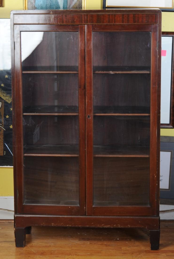 20th C. Oak Glass Front Bookcase (1 of 1)