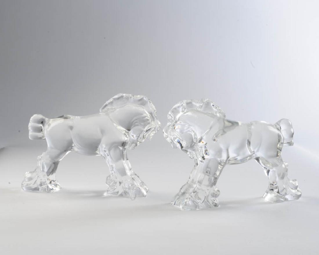 Pair of Steuben Glass Horses (1 of 4)