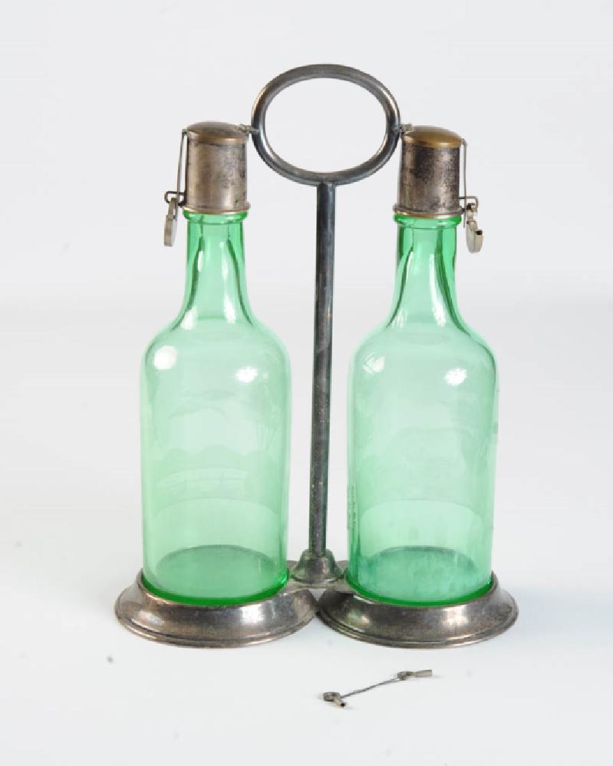 Vintage or Antique Silver Plate Tantalus (1 of 3)