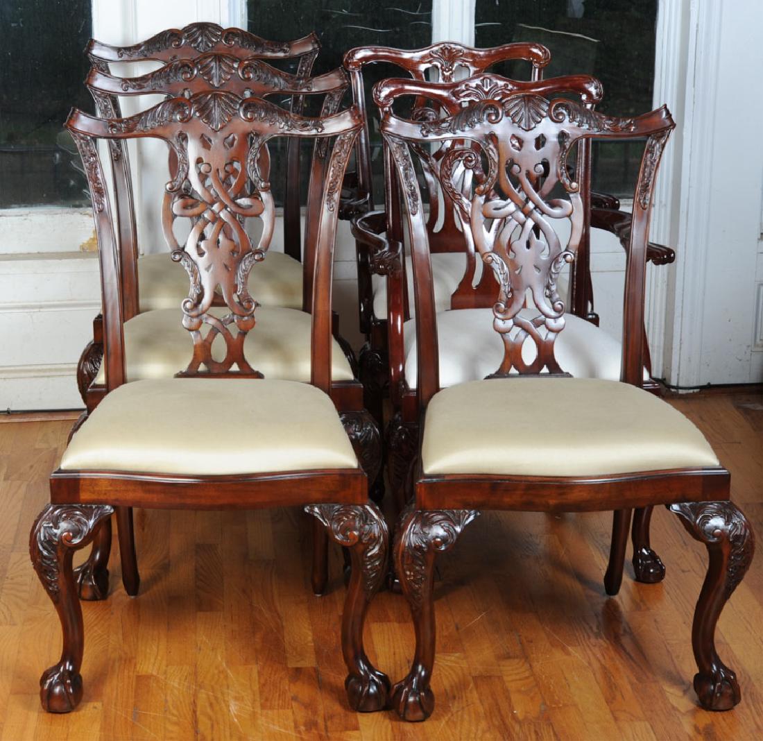 Six Mahogany Chippendale Style Chairs (1 of 4)