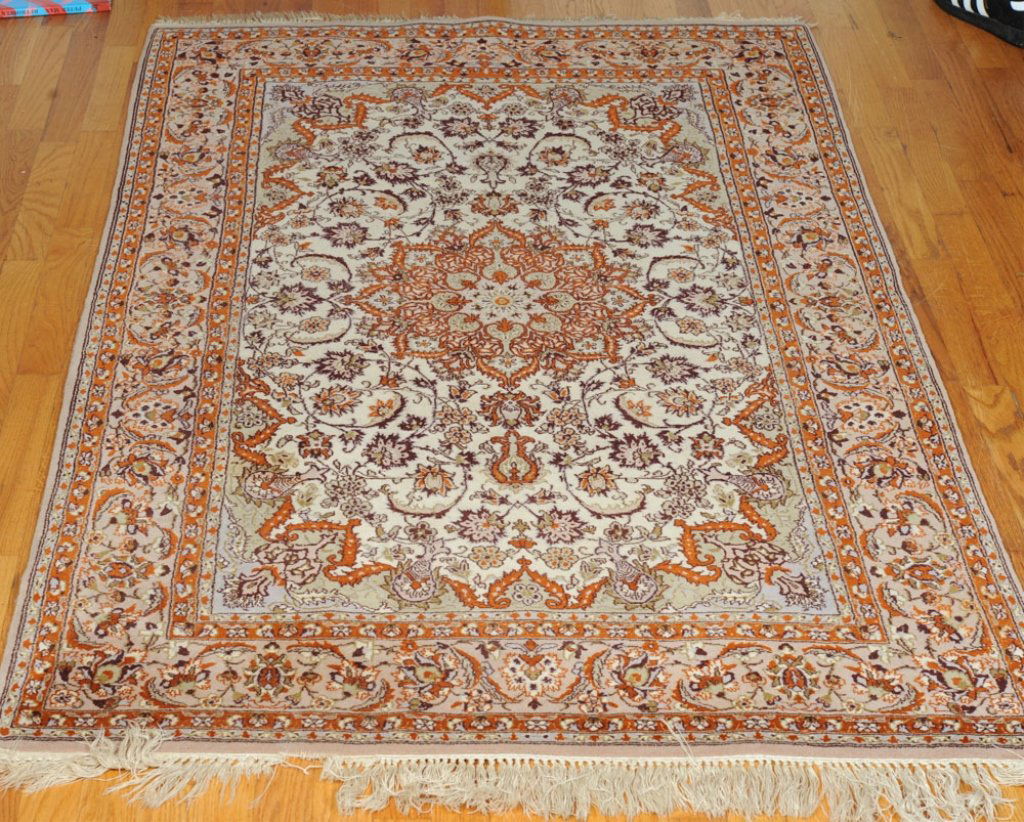 Isfahan Type Silk and Wool Persian Rug (1 of 4)