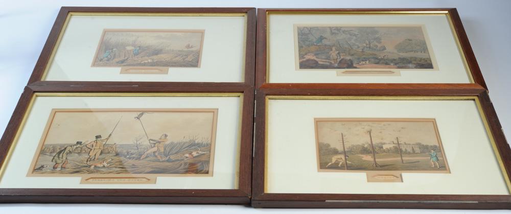 4 Antique Etchings after Alken, Hunting Scenes (1 of 5)