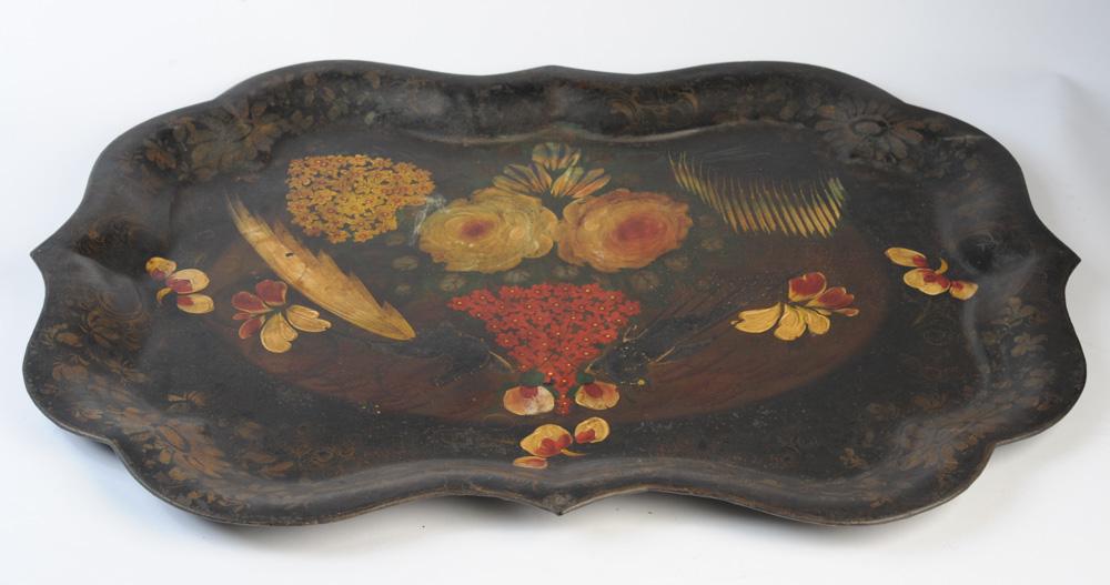 Large 19th C. Tole Tray (1 of 5)